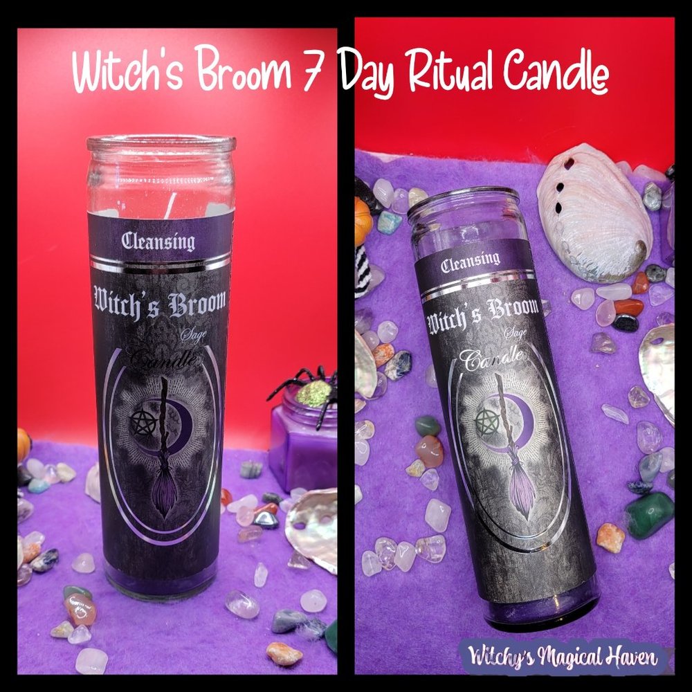 Witch's Broom 7 Day Ritual Candle
